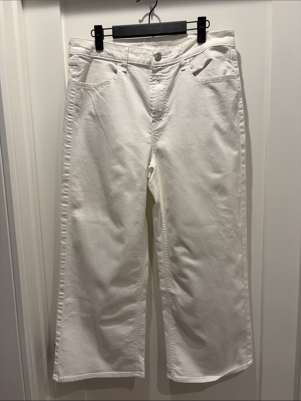 Old Navy High Rise White Wide-Leg Denim Jeans